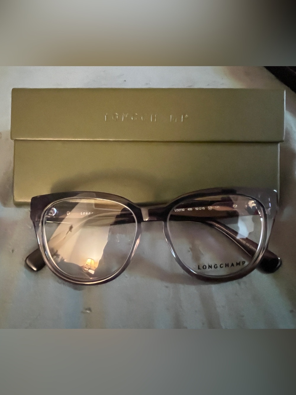 Longchamp Gray Round Eyeglass Frames